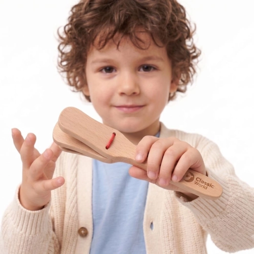 Children's Castanets CLASSIC WORLD – Wooden Musical Instrument