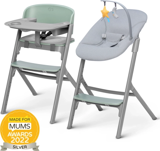 Kinderkraft Select söögitooli komplekt Livy Olive Green + beebilamamistool Calmee