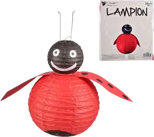 Lepatriinu latern – punane paberist