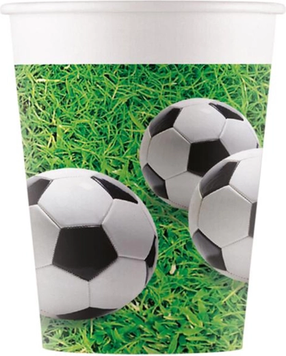 Football Paper Cups 200 ml, 8 pcs