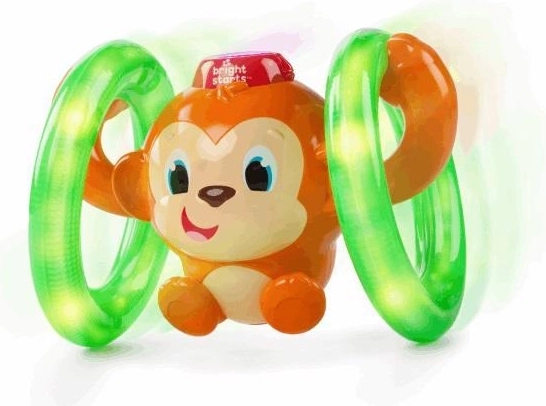 Bright Starts Roll & Glow Light-Up Musical Monkey, 6–36 months