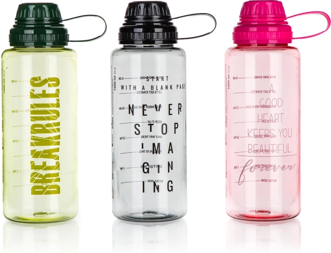 WALLY 1 L Tritan Sports Water Bottle, mixed colors