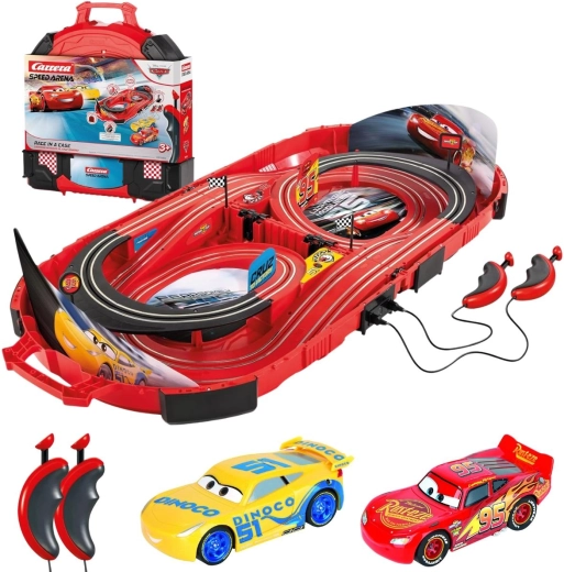 Carrera Speed Arena Disney Cars autorada 2,77 m kaasaskantavas kohvris