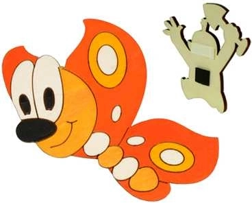 Puidust dekoratiivne magnet liblikas