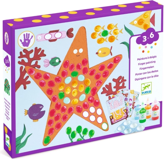 Djeco creative finger-painting set Dots and Fish