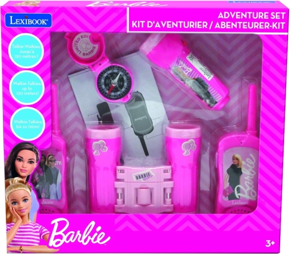Barbie seikluskomplekt raadiosaatjate, binokli, taskulambi ja kompassiga