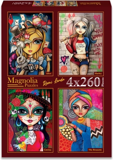 Magnolia pusle Alenka, Harley, Catrina ja Bruneta 4×260 tükki