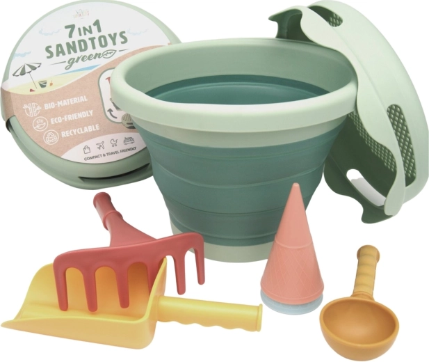 Compactoys kokkupandav liivakomplekt 7-ühes, roheline