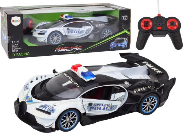 RC Police Car 1:12 White