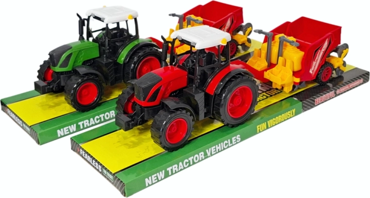 Traktor haagisega puisturiga