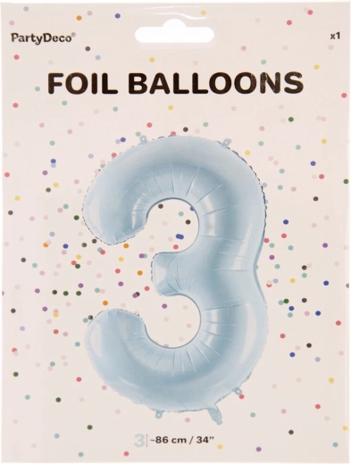 Fooliumõhupall number 3, sinine, 86 cm