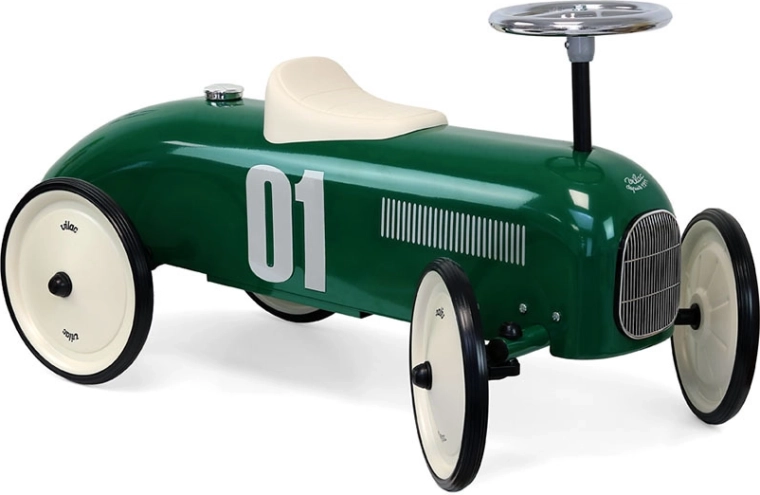 Vilac vintage metal ride-on, green
