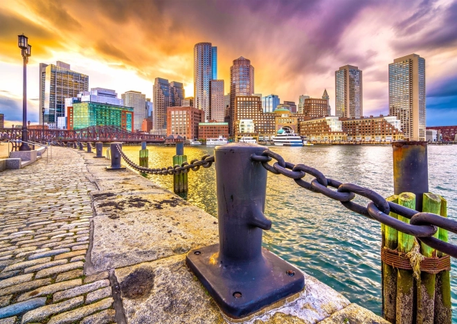 Puzzle ENJOY Bostoni sadam videvikus, USA – 1000 tükki
