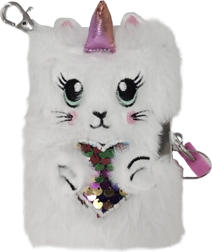 Mini plush A7 notebook – unicorn