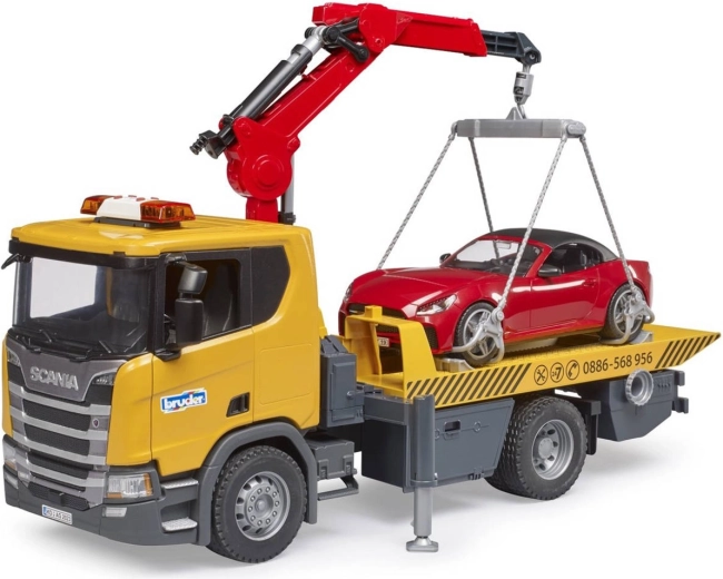 Bruder Scania Super 560R tow truck set with car