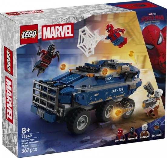 LEGO Marvel Spider-Mani jälitus vangide transporteri järel