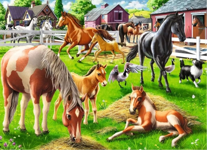 Ravensburger pusle Õnnelikud hobused 60 tükki