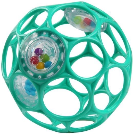 Oball rattle ball 10 cm, dark turquoise