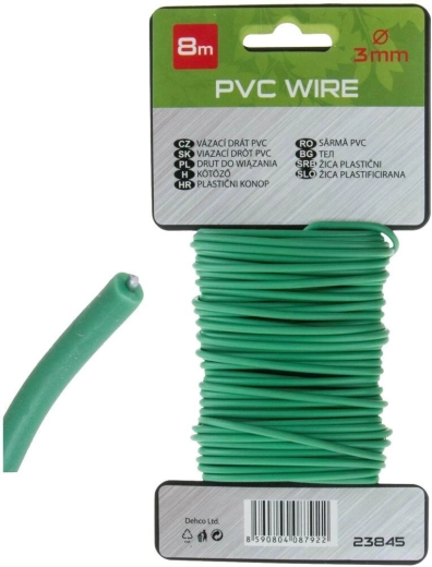 Rubber-coated tie wire 3 mm, 8 m green
