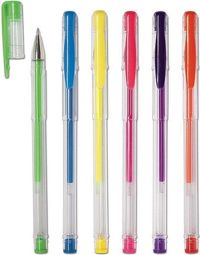 Neoongeelpliiatsid, neoonkomplekt 6 tk CONCORDE