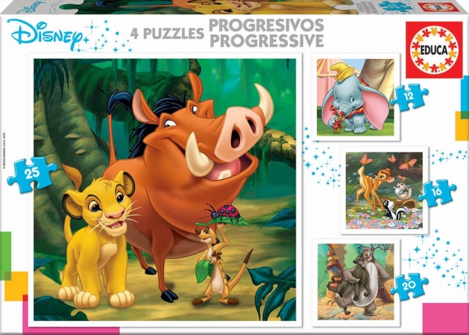 Educa pusle Disney muinasjutud 4in1