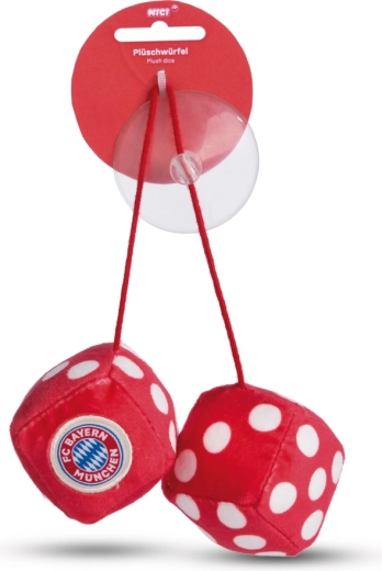 NICI Green FC Bayern München plush car dice 4 cm