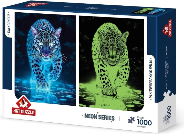 Glow-in-the-dark Puzzle Blue Jaguar 1000 Pieces