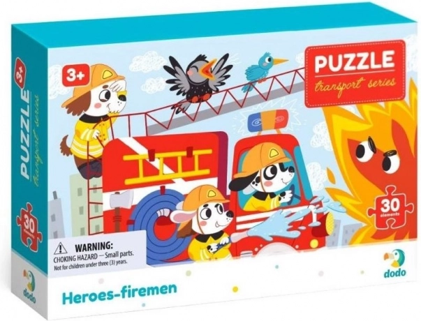 DODO Transport Puzzle: Hero Firefighters, 30 Pieces