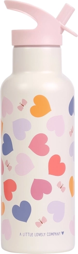 A Little Lovely Company roostevabast terasest joogipudel 500 ml südame-motiiviga