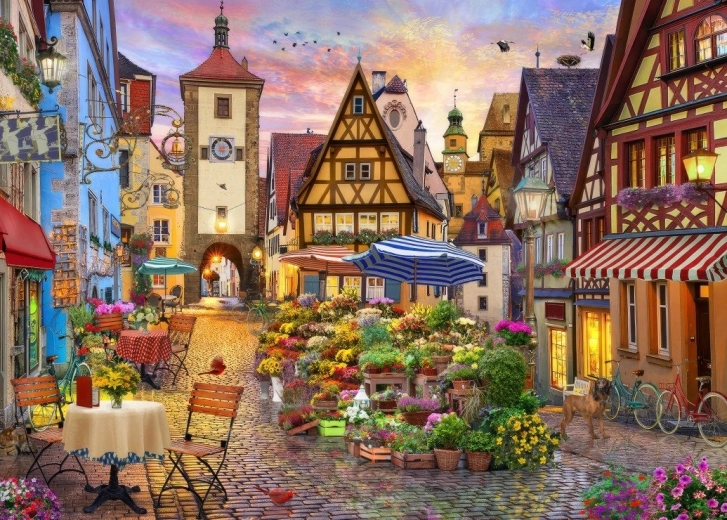 Puzzle Bavarian Town 500 pieces BLUEBIRD