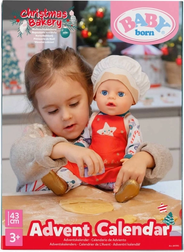 Baby Borni advendikalender 2026 koos tarvikutega 43 cm nukule