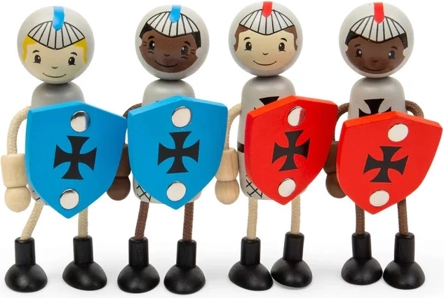 Bigjigs Toys keskaegsete rüütlite puidust figuuride komplekt