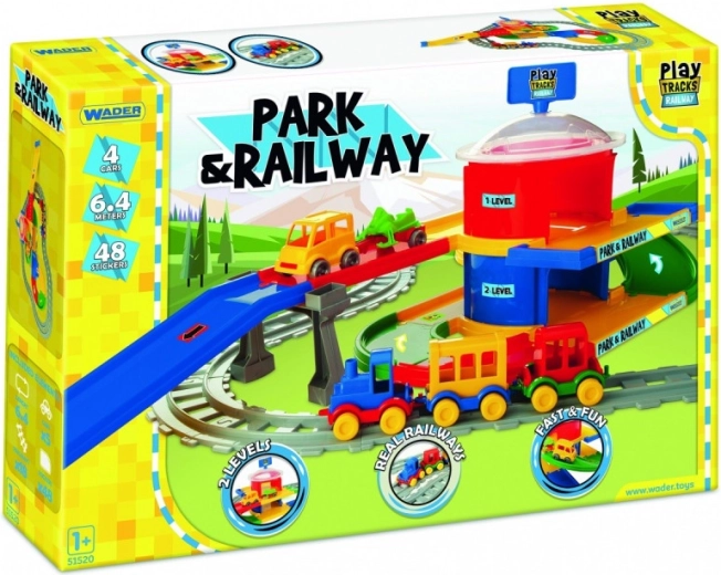 Park & Railway laste raudteerada koos jaama ja parkimismajaga