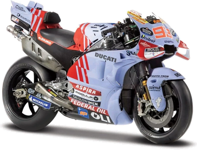 Maisto mootorratta mudel Gresini Racing 2024 Marc Marquez 1:18