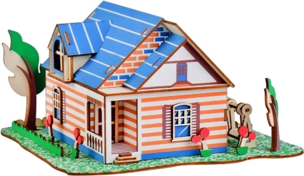 Wooden 3D Puzzle Villa in Fontainebleau