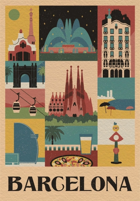 Puzzle 1000 tükki Style in the City Barcelona – kompaktkarp