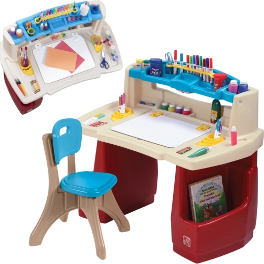 laste loominguline kirjutuslaud tooliga Deluxe Art Master STEP2-lt