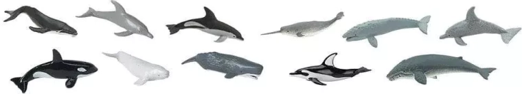Safari Ltd. vaalad ja delfiinid – 48 figuuri komplekt