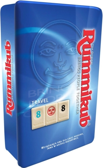 Rummikub Travel Tin – pere mängu kaasaskantav metallkarbis versioon