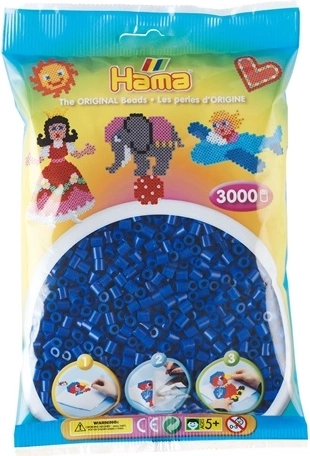 Hama Midi iron-on beads, blue, 3000 pcs