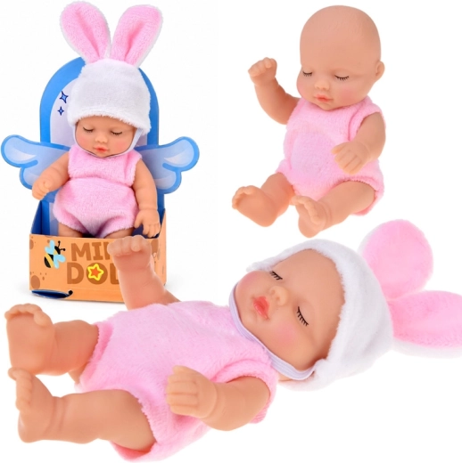 Mini beebinukk jänkukostüümis 11 cm
