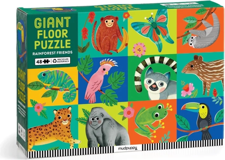 Mudpuppy Large Floor Puzzle Rainforest Friends 48 Pieces