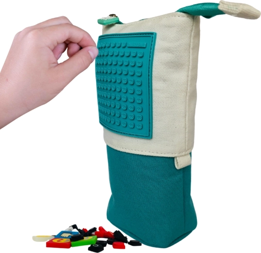 Pixie Crew pop-up pencil case with small panel, turquoise