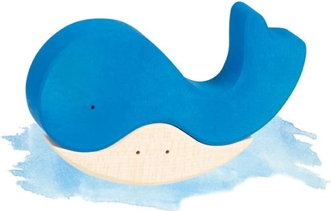 Wooden puzzle When the whale found a friend - 1 piece