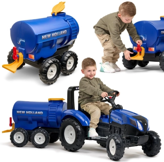 Falki veetsisterni haagis kraaniga NEW HOLLAND – sinine