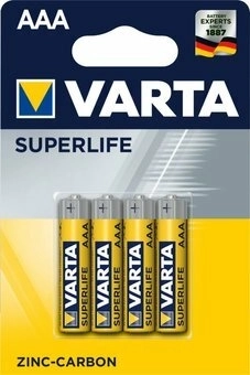 Varta Superlife AAA R03 tsink-süsinikpatareid 1,5 V, blister 4 tk