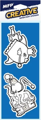 Vees maalimine – vahust kleepsud, komplekt 2 tk, eri motiivid