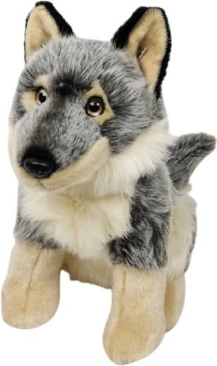 Plush Sitting Wolf 28 cm