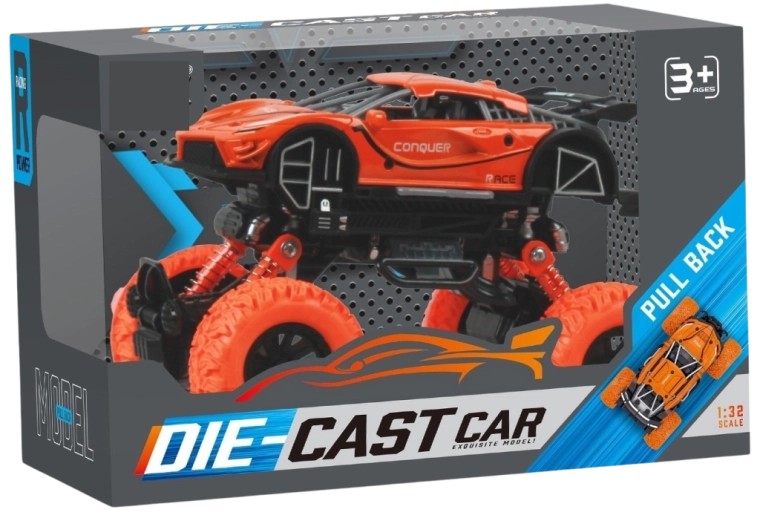 Tagasitõmmatava vedrumehhanismiga monster truck Sparkys 1:32