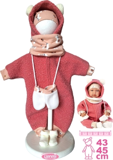 Llorens riietus komplekt nukkudele New Born 43–45 cm, 5-osaline komplekt